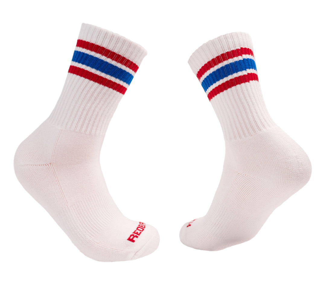 Womens Retro White/Blue/Red Crew